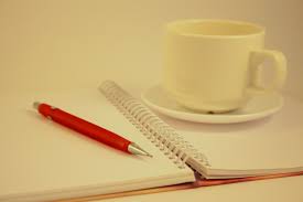 blank page with cup